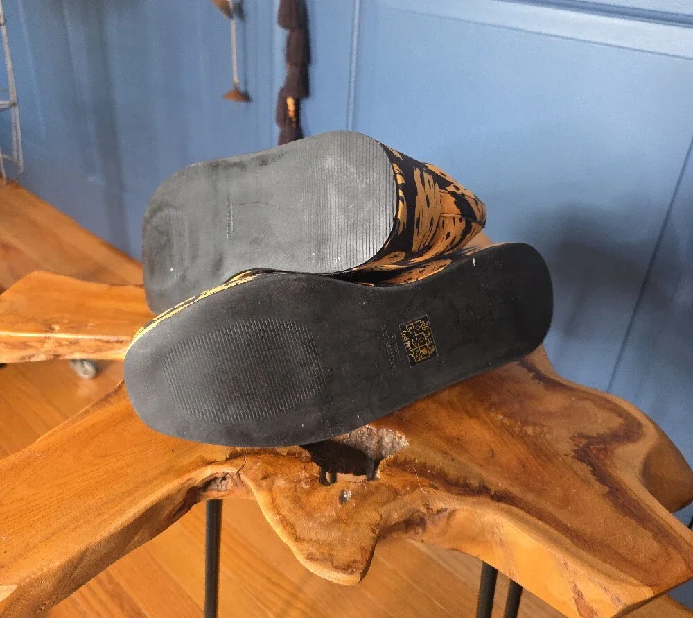 Title:FARM Rio Black Bananica Bunch Platform Mary Jane Ballerina Flats NWOT